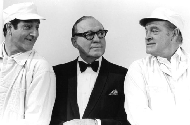 Jack Benny as seen with Danny Thomas (Left) and Bob Hope (Right) in a 1968 special