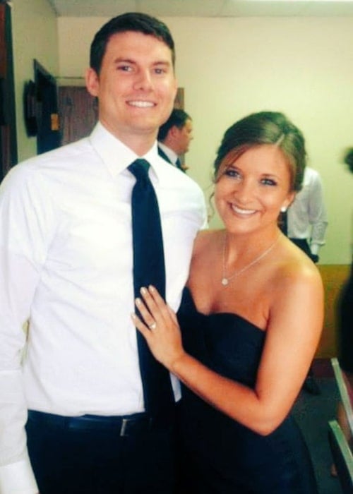 Jenna Maher as seen in a picture with her husband Brett Maher in October 2015