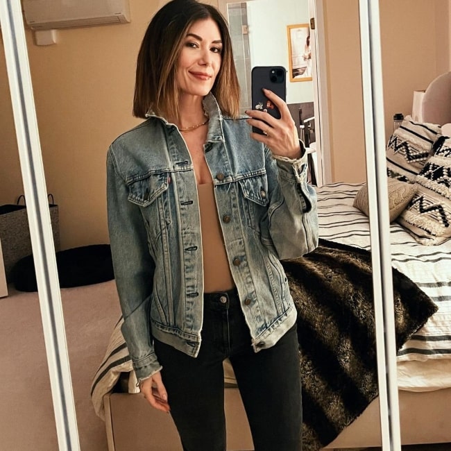 Jewel Staite as seen in a selfie that was taken in January 2023