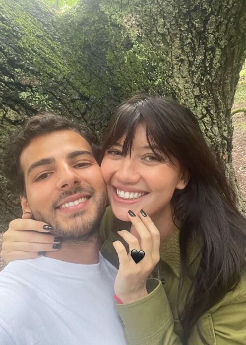 Jordan Saul as seen in a selfie with his beau model Daisy Lowe in September 2022