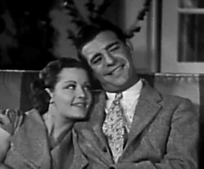 Lon Chaney Jr. and Gigi Parrish in the film 'Girl o' My Dreams' (1934)
