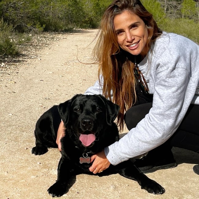 Lucia Villalon as seen in a picture with her pet dog on Dog Day in July 2022