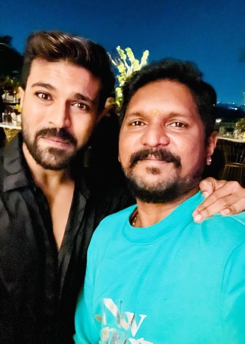 Prem Rakshit as seen in a selfie with actor Ram Charan in March 2023