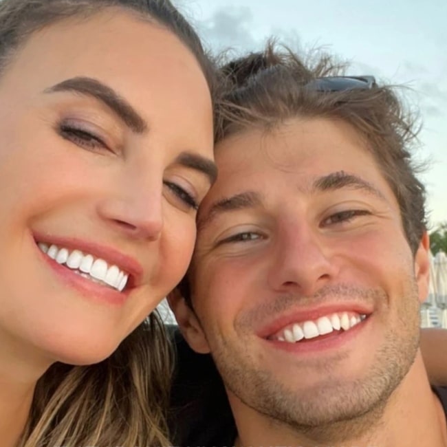 Ricardas Kazinec as seen in a selfie with his girlfriend Elizabeth Chambers in January 2023