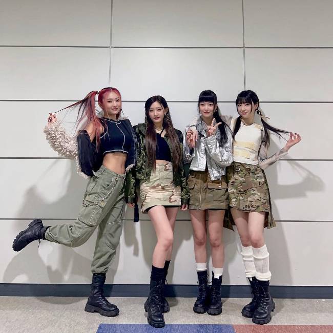 Riina as seen in an Instagram picture along with other members of H1-Key in 2023