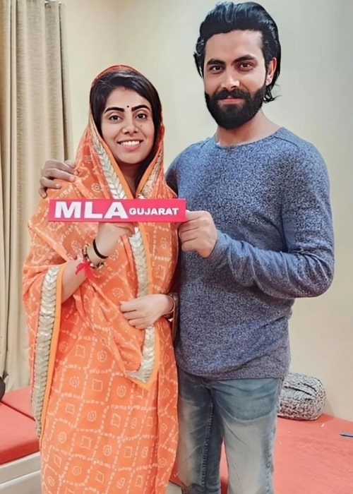 Rivaba Jadeja as seen in a picture with cricketer Ravindra Jadeja that was taken in December 2022