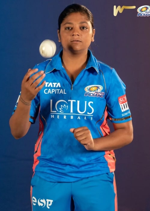 Saika Ishaque as seen in a picture that was taken for the Mumbai Indians in March 2023