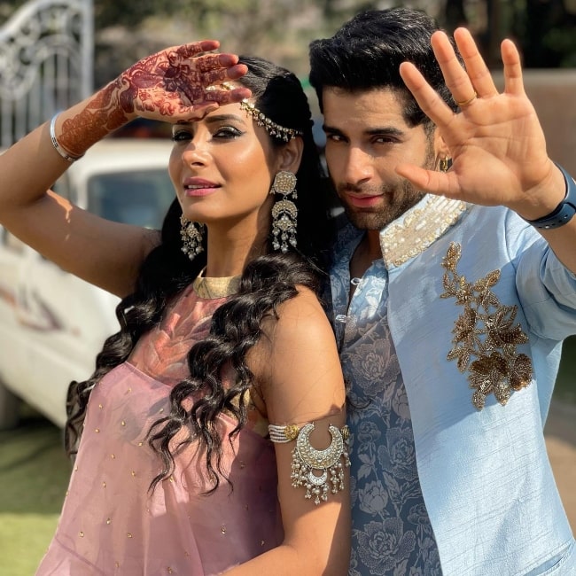 Tushar Dhembla as seen in a picture with actress Roopam Sharma in March 2023