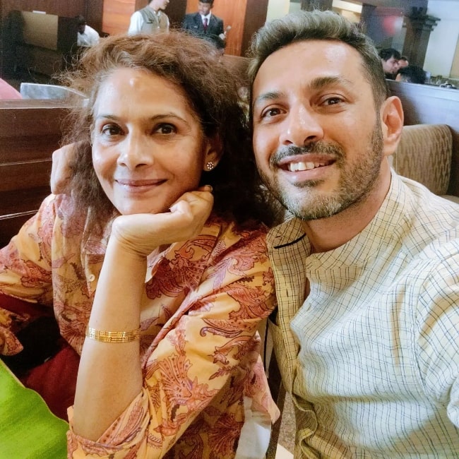Apurva Asrani as seen in a selfie with his mother Menka in Bangalore, India in February 2023