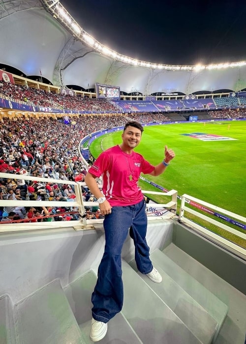 Awez Darbar as seen in a picture that was taken in February 2023, at the Dubai International Cricket Stadium