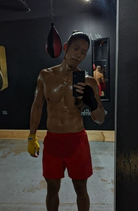 Daniel Wai as seen while taking a mirror selfie in September 2022