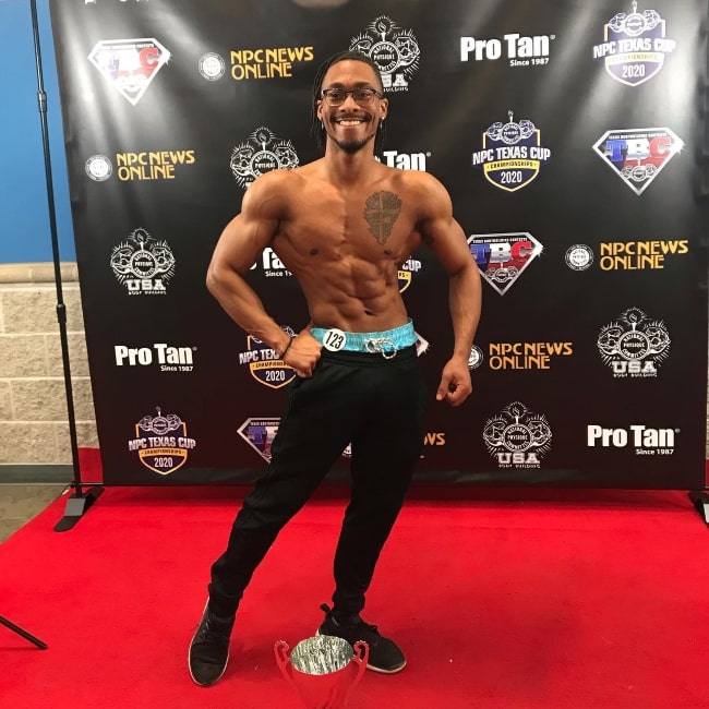 Darius Jackson at the NPC Texas Cup held at the Bell County Expo Center in December 2020