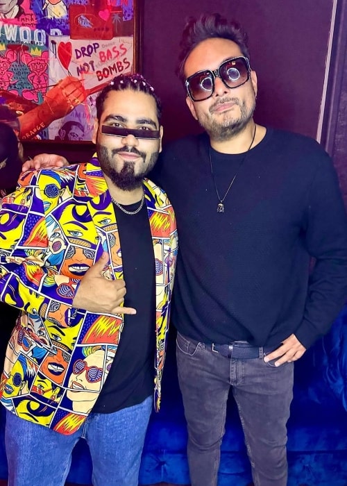Deepak Kalra as seen in a picture with his childhood star, singer RAGHAV in February 2023