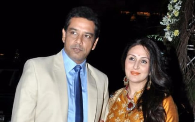 Juhi Babbar and Anup Soni at Abhinav & Ashima Shukla's wedding reception in 2013
