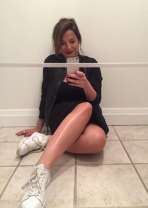 Paula Brancati as seen in a selfie that was taken in September 2017