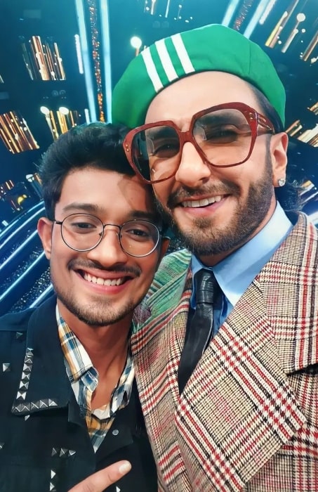 Rishi Singh (Left) with Ranveer Singh in Mumbai, Maharashtra in December 2022