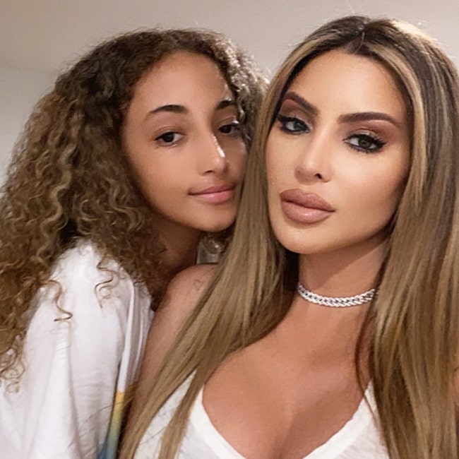 Sophia Pippen as seen in a selfie with her mother Larsa taken in August 2020