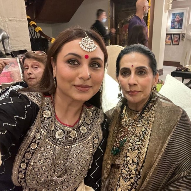 Sunita Kapoor as seen in a selfie with actress Rani Mukherjee in March 2023