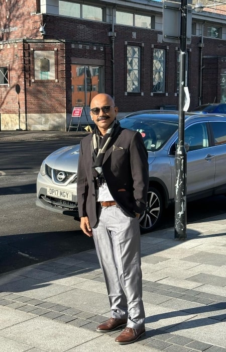 Vijay Vikram Singh as seen while posing for a picture in Birmingham, United Kingdom in February 2023