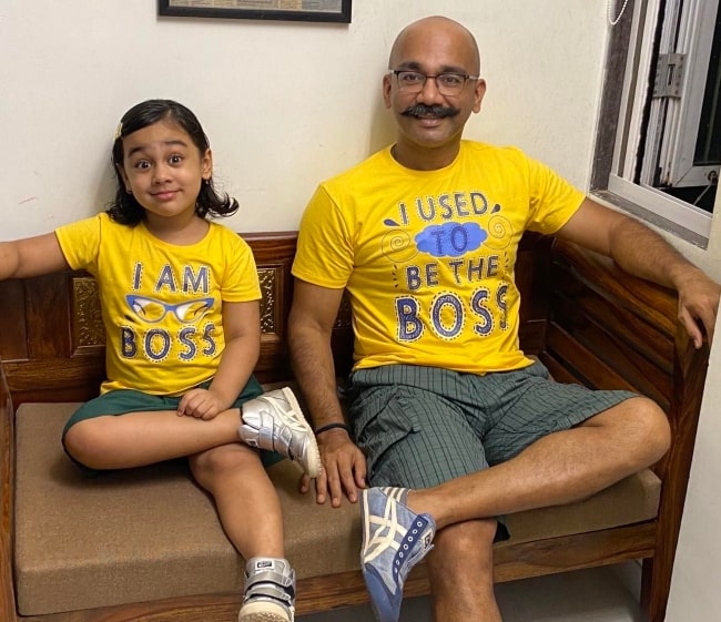 Vijay Vikram Singh with his daughter in December 2022