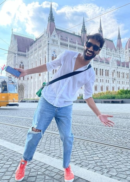 Abhilash Thapliyal posing for a picture in Budapest, Hungary in August 2022
