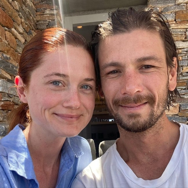 Andrew Lococo and Bonnie Wright in an Instagram post in June 2022