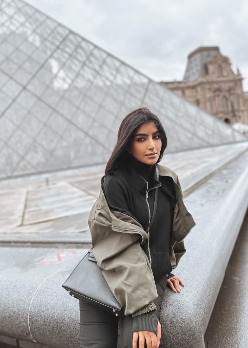 Buthaina Al Raisi as seen in a picture that was taken in February 2022, at Musée du Louvre