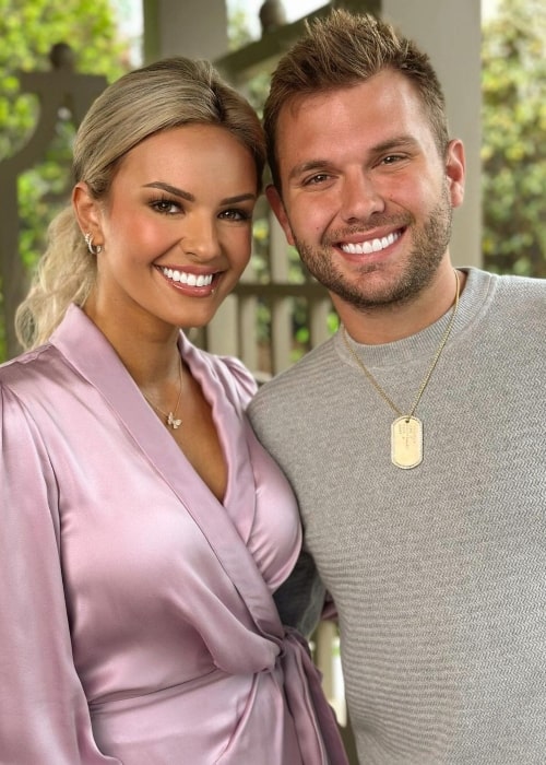 Chase Chrisley as seen in a picture with his beau Emmy Medders in May 2023, in Nashville, Tennessee