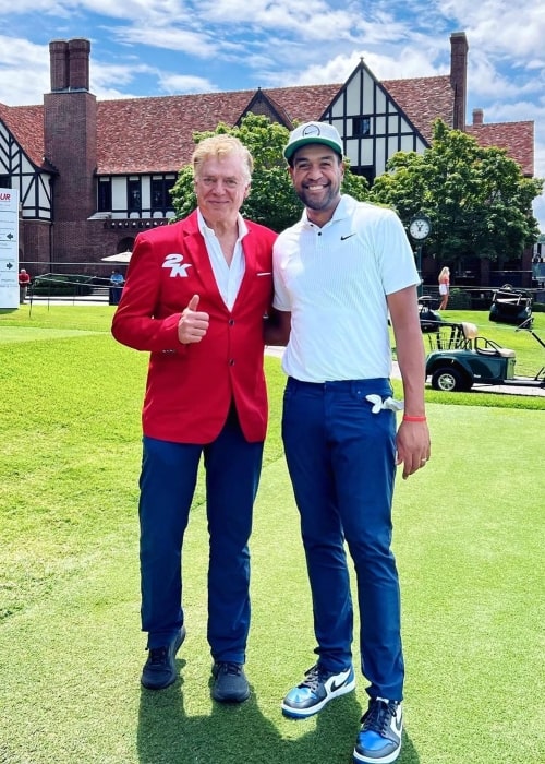 Christopher McDonald (Left) and Tony Finau posing for a picture in August 2022