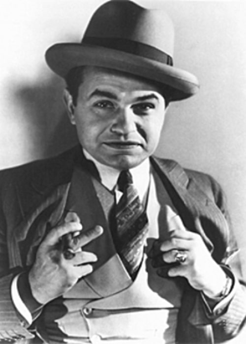 Edward G. Robinson as seen in a picture that was taken in the past