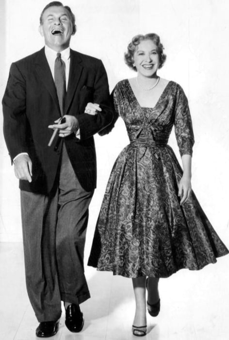 George Burns and Gracie Allen in a publicity photo in 1955