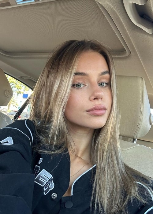 Hailey Grice as seen in a selfie that was taken in November 2022, in Los Angeles, California