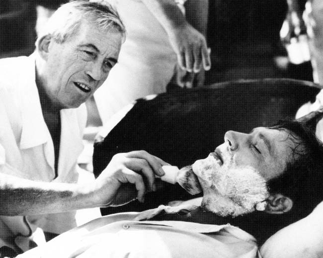 John Huston as seen with the actor Richard Burton