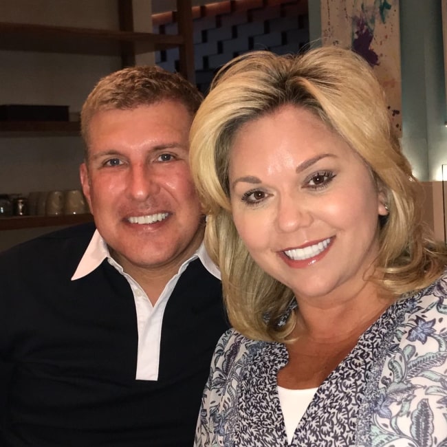 Julie Chrisley as seen in a selfie with her husband Todd in September 2021