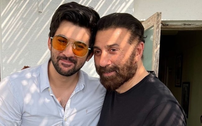 Karan Deol (Left) and Sunny Deol in an Instagram post in November 2021