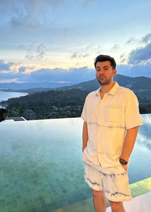Karan Deol as seen while posing for a picture in Koh Samui, Thailand in January 2023