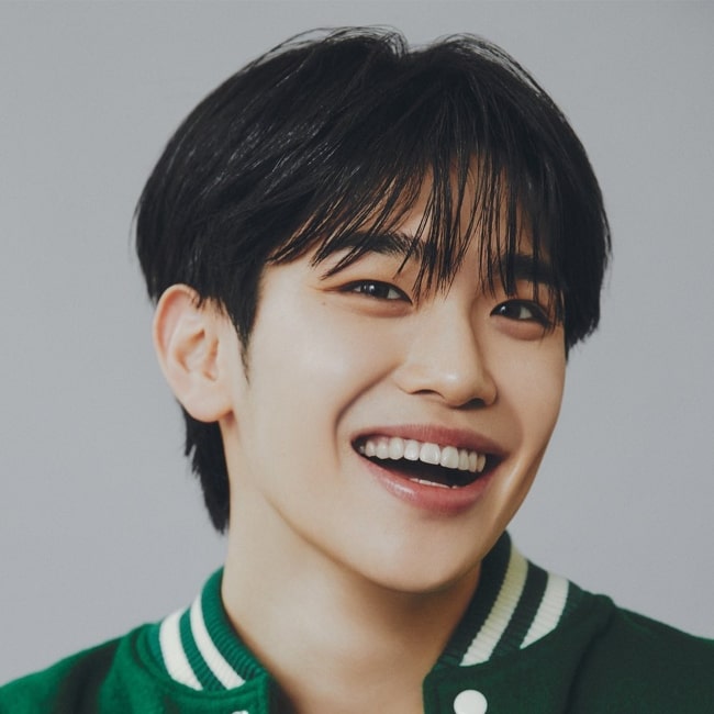 Kim Tae-rae as seen while smiling in a picture in May 2023