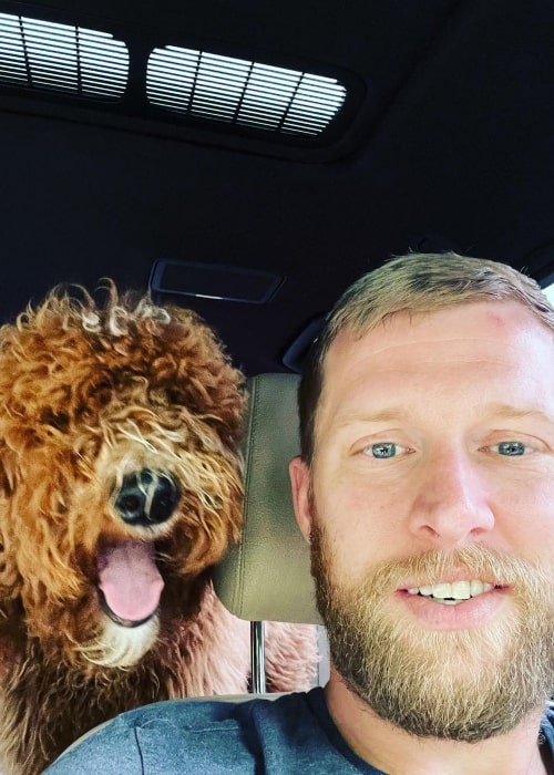 Kyle Chrisley as seen in a selfie with his pet poodle that was taken in May 2022