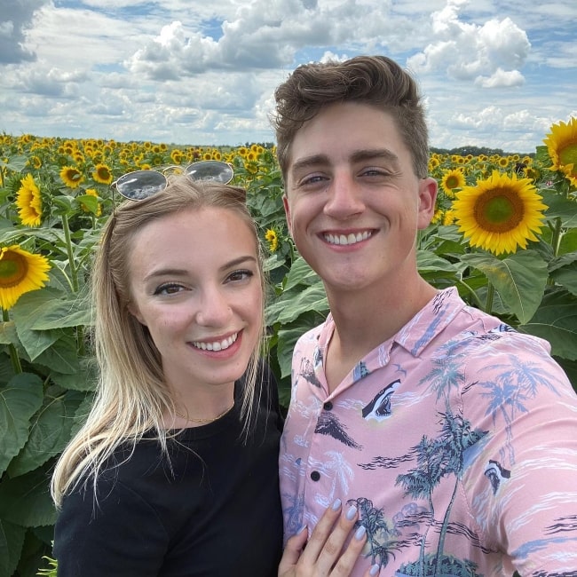 Laura Fuechsl as seen in a selfie with her beau Danny Gonzalez in August 2020