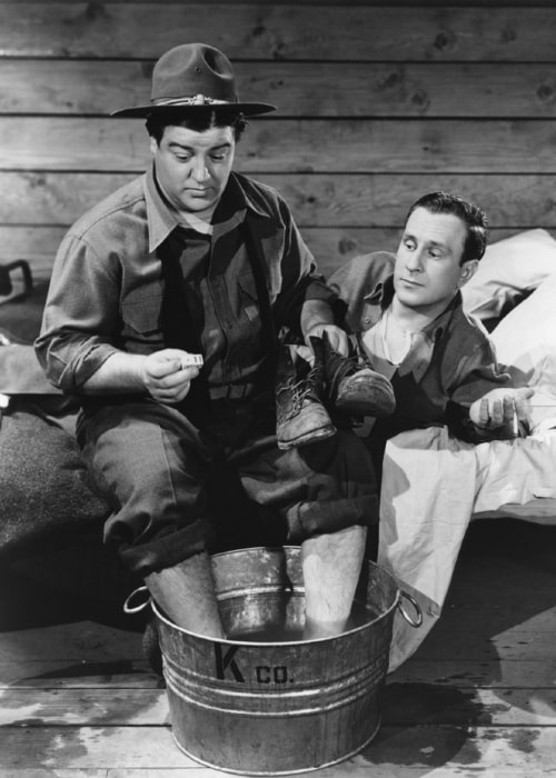 Lou Costello (Left) and William Alexander 'Bud' Abbott