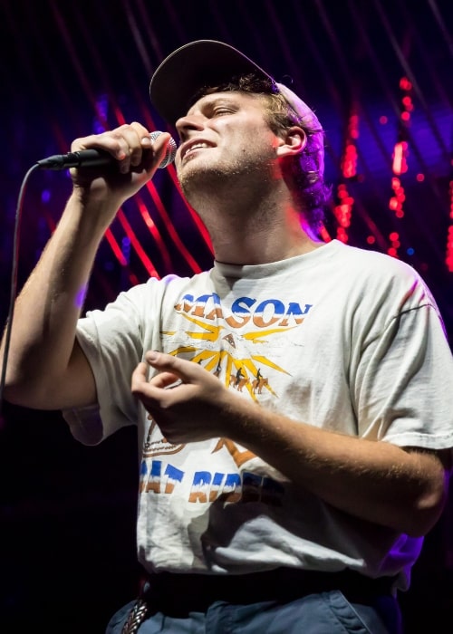 Mac DeMarco pictured while performing at ACL Live in Austin, Texas on October 1, 2017