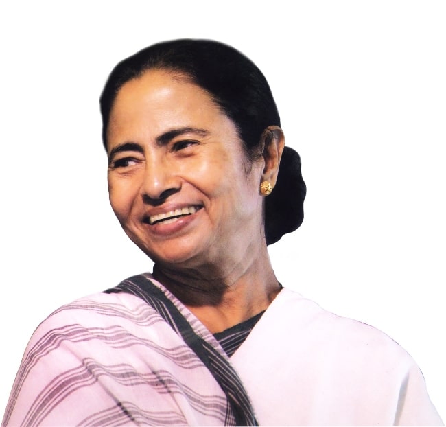Mamata Banerjee as seen in her chief ministerial portrait in 2015