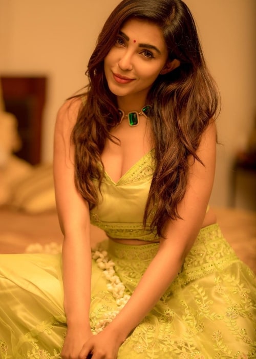 Parvati Nair as seen while smiling for the camera in January 2022