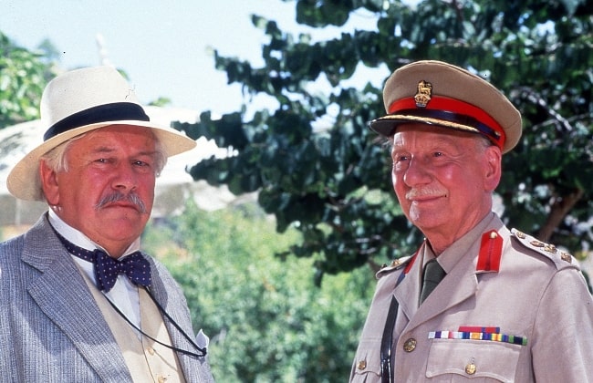 Peter Ustinov (Left) as Hercule Poirot with John Gielgud in 'Appointment with Death' (1988)