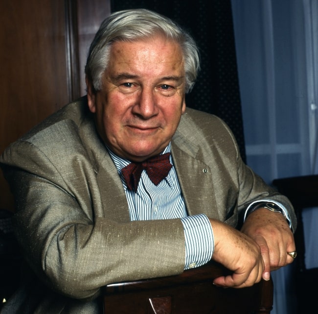 Peter Ustinov as seen while posing for the camera in 1986