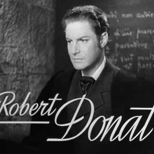 Robert Donat in a trailer video of the 1939 movie _Goodbye Mr. Chips