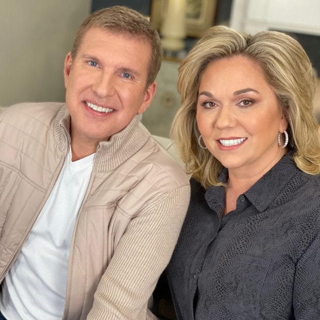Todd Chrisley as seen in a picture with his wife Julie Chrisley that was taken in October 2021