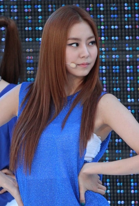 Uee as seen while performing as part of 'After School' in 2012