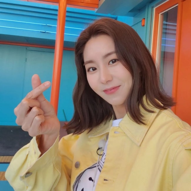 Uee as seen while posing for a picture in May 2022