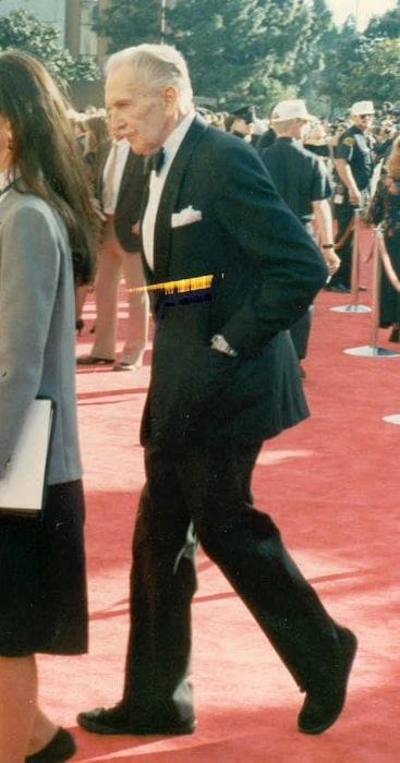 Vincent Price on the red carpet at the 1989 Academy Awards